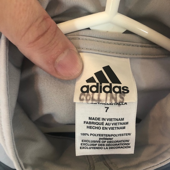 Adidas Boys Gray/Black Colorblock Tricot Jacket - Picture 6 of 7